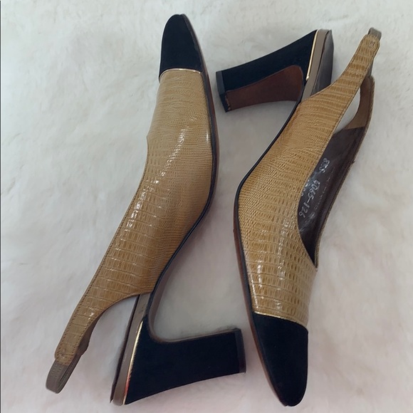 ⬇️HILL & DALE Vintage Slingback Heels Sz 8.5S - Picture 5 of 8